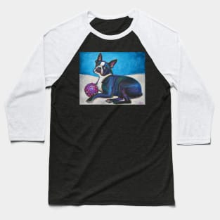 Boston Terrier with Toy Baseball T-Shirt